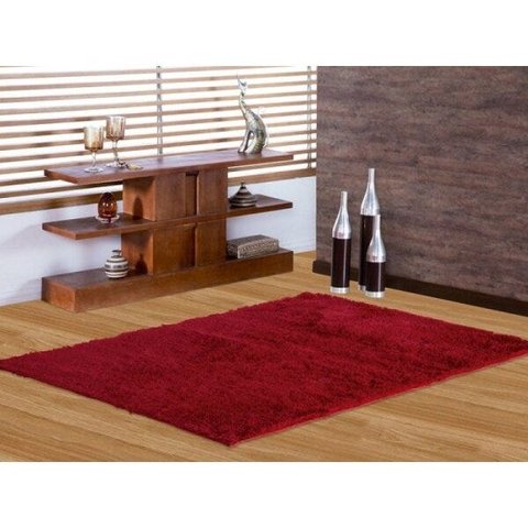 Tapete de Sala Shaggy 1,40x2,00 Carmim