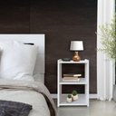 Ver imagem 1 de Mesa de Cabeceira Nicho Quarto 100% Mdf Ssx Multicoisas Branco