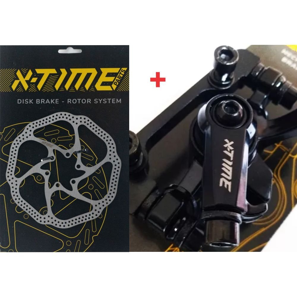 Jogo Pinça de Freio Mecânico X-Time Ride + Rotor 160MM Dianteiro - 2