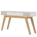 Ver imagem 2 de Aparador Decorativo 136cm Ripado com Gaveta Itacaré Off White G73 - Gran Belo