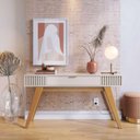 Ver imagem 1 de Aparador Decorativo 136cm Ripado com Gaveta Itacaré Off White G73 - Gran Belo