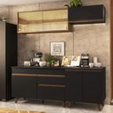 Ver imagem 1 de Armário de Cozinha Compacta 190cm Preto/Rustic Reims Madesa 01