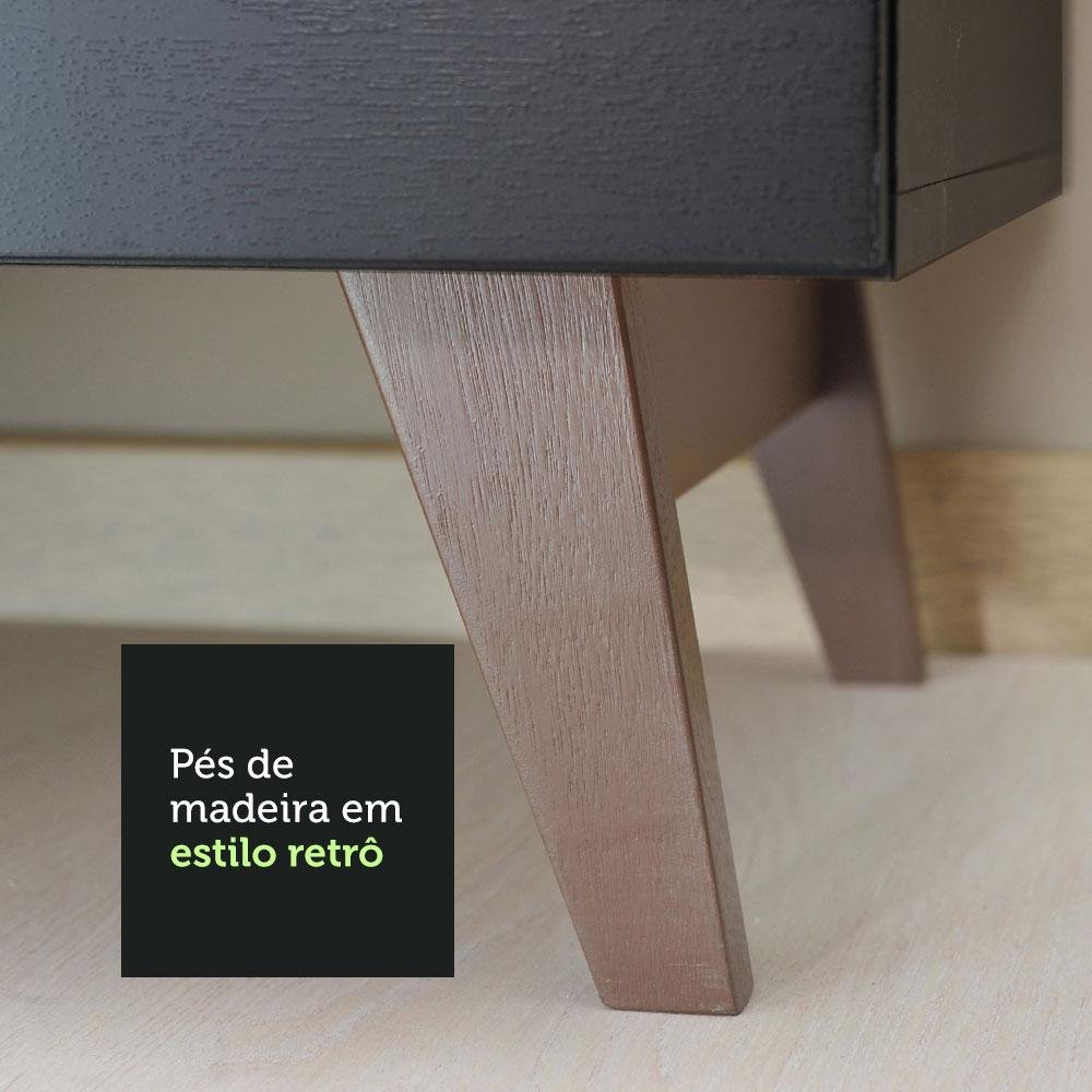 Armário de Cozinha Compacta 190cm Preto/Rustic Reims Madesa 01 - 7