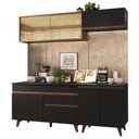 Ver imagem 3 de Armário de Cozinha Compacta 190cm Preto/Rustic Reims Madesa 01