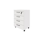 Ver imagem 2 de Gaveteiro para Escritório Organizador 4 Gavetas Branco F5 Office