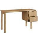 Ver mais imagens de Mesa Escrivaninha Orgânica Home Office 2 Gavetas Flex 136cm Nordic A03 Hanover Roble - Lyam Decor