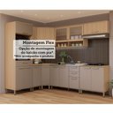 Ver imagem 6 de Cozinha Completa de Canto 100 Mdf 9 Peças com Tampo e Espaço Forno e Micro-ondas 458cm Duna Luciane