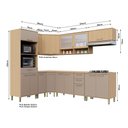Ver imagem 4 de Cozinha Completa de Canto 100 Mdf 9 Peças com Tampo e Espaço Forno e Micro-ondas 458cm Duna Luciane