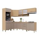 Ver imagem 2 de Cozinha Completa de Canto 100 Mdf 9 Peças com Tampo e Espaço Forno e Micro-ondas 458cm Duna Luciane