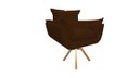 Ver imagem 1 de Poltrona Decorativa Opala Base Giratória Suede Marrom Mz Decor