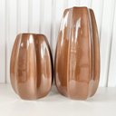 Ver imagem 2 de Dupla Vaso Centro de Mesa Grande Médio Alto Relevo Cobre