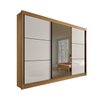 Guarda-roupa Casal com Espelho Los Angeles 03 Portas D'doro Móveis - Cinamomo Off D'doro Móveis - 1