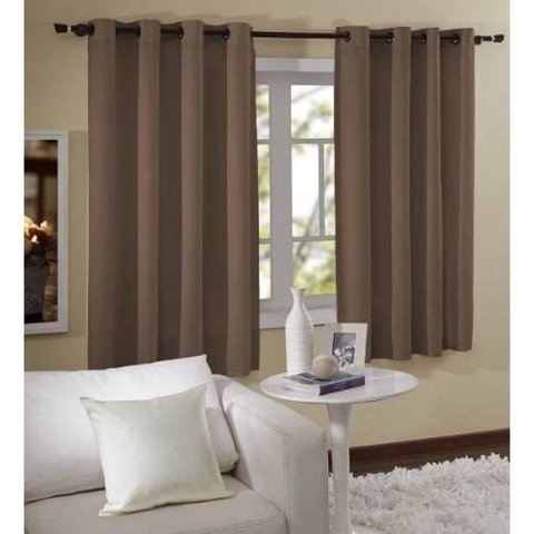 Cortina Para Janela Barcelona 2,00x1,80 m Tabaco  Admirare