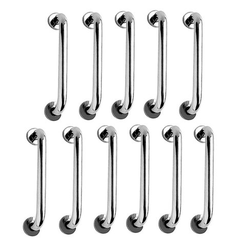 Alça de Apoio 30cm Barra Inox Kit 11 Unidades Idoso Cadeirante Criança Gestante Banheiro Box Corrima