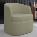 Ver imagem 2 de Poltrona Decorativa Giratória para Sala de Estar Siena Bouclê Verde - Lyam Decor