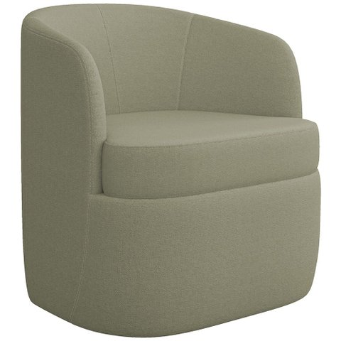 Poltrona Decorativa Giratória para Sala de Estar Siena Bouclê Verde - Lyam Decor