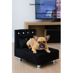 Cama Pet Luco Liz, Descanso e Conforto com Qualidade para Seu Pet, Incluso Almofada Descanso - Preto - 3
