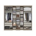 Ver imagem 4 de Guarda-Roupa Casal 7 Portas 4 Gavetas Marrom Rustic/Off White Yescasa Ultra Selecto 233 x 250cm