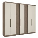 Ver imagem 2 de Guarda-Roupa Casal 7 Portas 4 Gavetas Marrom Rustic/Off White Yescasa Ultra Selecto 233 x 250cm