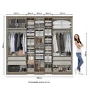 Ver imagem 3 de Guarda-Roupa Casal 7 Portas 4 Gavetas Marrom Rustic/Off White Yescasa Ultra Selecto 233 x 250cm