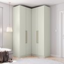 Ver imagem 1 de Guarda-Roupa Modulado de Canto 4 Portas Seletto Bege/Areia HP