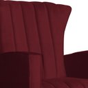 Ver imagem 3 de Poltrona Estofada de Balanço Melinda Suede Bordo
