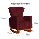 Ver imagem 5 de Poltrona Estofada de Balanço Melinda Suede Bordo