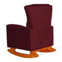 Ver imagem 2 de Poltrona Estofada de Balanço Melinda Suede Bordo