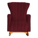 Ver imagem 4 de Poltrona Estofada de Balanço Melinda Suede Bordo