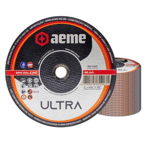 Disco Corte Fino Aeme Ultra 9x5/64x7/8 (230x2.0x22.22) 25 Unidades