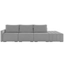 Ver imagem 7 de Sofá Ilha Modular com Puff para Sala Living 312cm Georgia K04 Veludo Cinza - Mpozenato