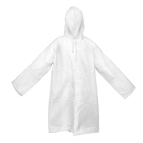 Capa de Chuva Infantil com Capuz Impermeável Eva Branco