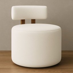 Poltrona Decorativa Organica Almyra - Tecido Boucle - Bege - 1