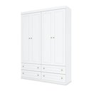 Ver imagem 1 de Guarda Roupa Infantil Nova York 4 Portas Branco Hp - Henn