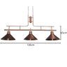 Pendente Trave 3 Chapéus Mesa Jantar Sinuca Escritório Bar:cobre Escovado - 8