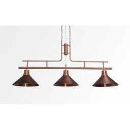 Pendente Trave 3 Chapéus Mesa Jantar Sinuca Escritório Bar:cobre Escovado - 1