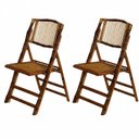 Ver imagem 1 de Kit com 2 Cadeiras Bali Moderna e Elegante Dobrável em Bambu Natural