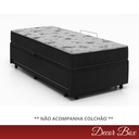 Ver mais imagens de Cama Box Baú Solteiro com Pistão a Gás Revestida Suede Preto