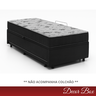 Cama Box Baú Solteiro com Pistão a Gás Revestida Suede Preto - 8