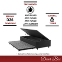 Ver imagem 4 de Cama Box Baú Solteiro com Pistão a Gás Revestida Suede Preto