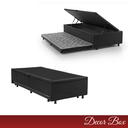 Ver imagem 5 de Cama Box Baú Solteiro com Pistão a Gás Revestida Suede Preto