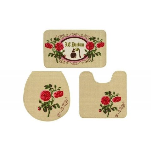 Kit Tapete de Banheiro 3 Peças Laos Asiatex - Perfume