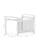 Ver imagem 2 de Berço Infantil Lisi - Moveis Peroba Amendoa/branco