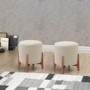 Ver imagem 6 de Kit 2 Puf Puff Para Sala Lhor Linho Bege RM