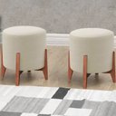 Ver imagem 2 de Kit 2 Puf Puff Para Sala Lhor Linho Bege RM