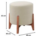 Ver imagem 3 de Kit 2 Puf Puff Para Sala Lhor Linho Bege RM