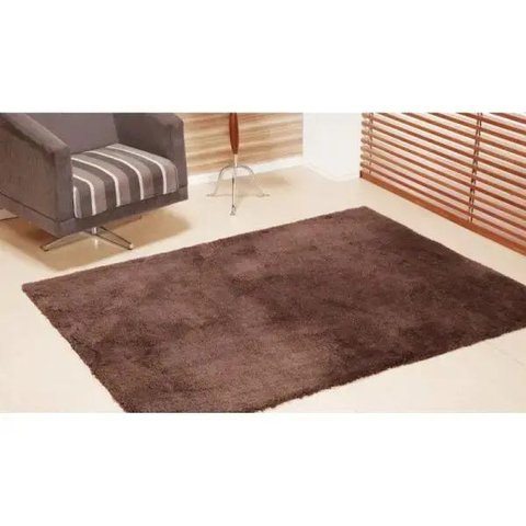 Tapete Sala/Quarto Peludo Apolo 200x250 - Chocolate