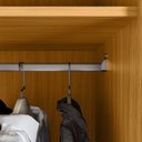 Ver imagem 6 de Guarda-Roupa Casal 6 Portas 6 Gavetas com Pés Milano Marrom/Carvalho/Americano