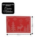 Ver imagem 3 de Jogo Americano Natalino PVC Vermelho Luxo 4 Peças Pinheiros e Rena 30x45cm - Magizi