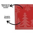Ver imagem 4 de Jogo Americano Natalino PVC Vermelho Luxo 4 Peças Pinheiros e Rena 30x45cm - Magizi